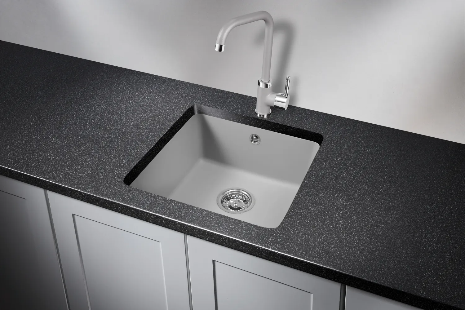 3801, АЛЮМИНИУМ, кухонная мойка, кварц